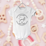 Custom pregnancy announcement baby onesie