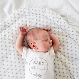 Baby wearing custom pregnancy announcement onesie