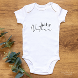 Custom name baby onesie