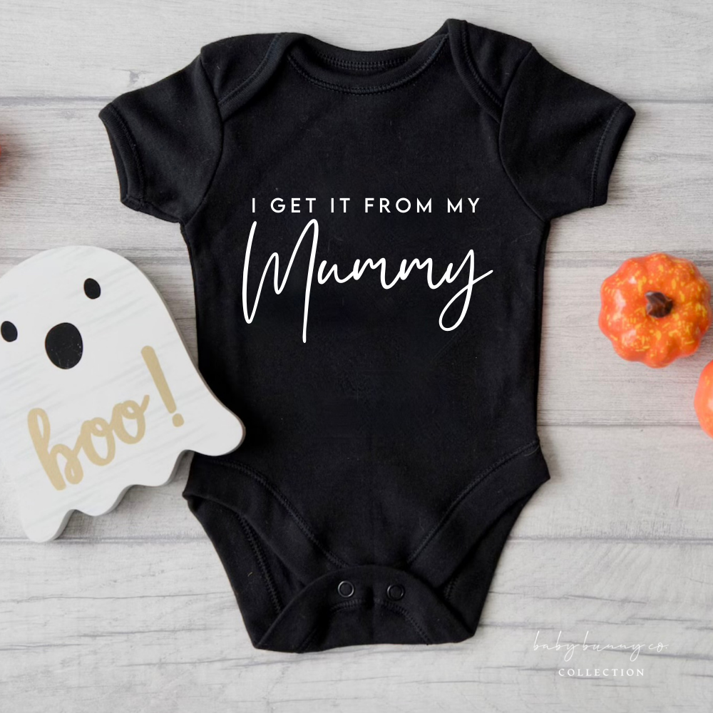 I Get it From My Mummy Onesie 12 18M Black