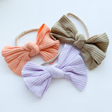 Jersey Ribbed Bow Bow - Baby Bunny Co.