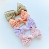Jersey Ribbed Bow Bow - Baby Bunny Co.