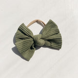 Jersey Ribbed Bow Bow - Baby Bunny Co.