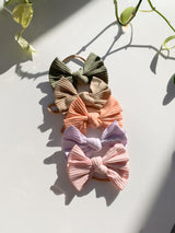 Jersey Ribbed Bow Bow - Baby Bunny Co.