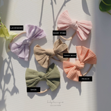 Jersey Ribbed Bow Bow - Baby Bunny Co.