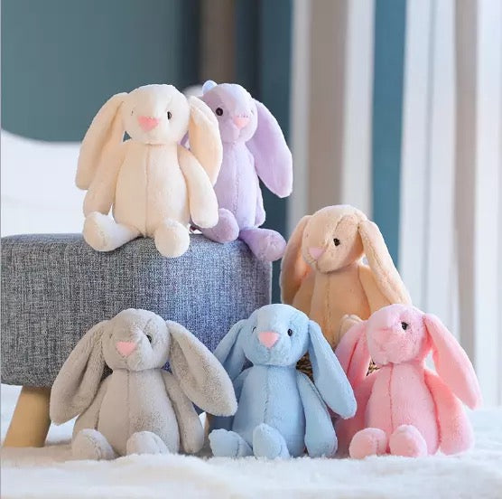 Bashful Bunny Plush Toy - Baby Bunny Co. Aurora Brown Bunny 10-Inch Miyoni Stuffed Animal in Animals.