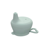 Kids' silicone leak proof lid in sage green.