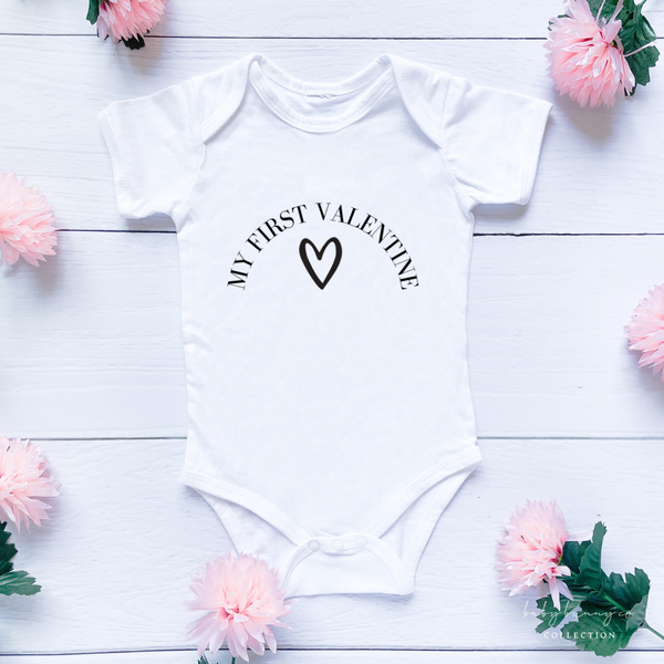 My first valentine's day onesie girl best sale