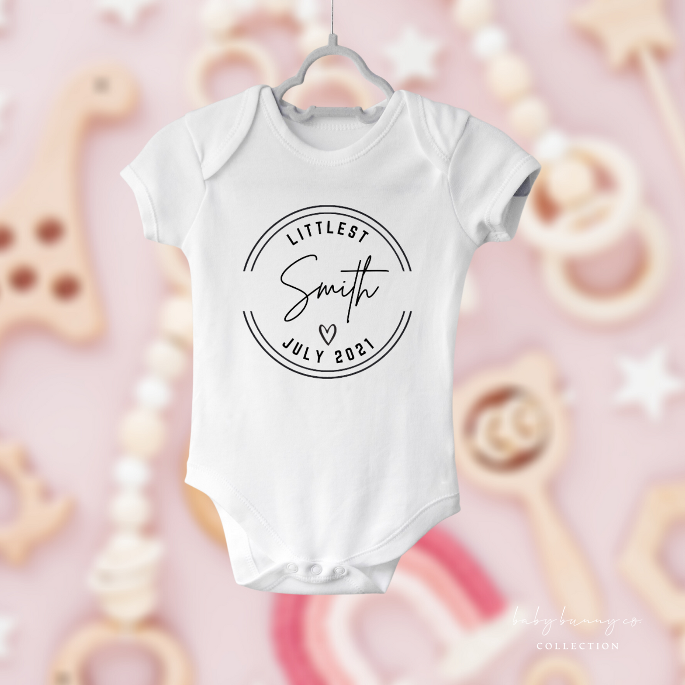 Pregnancy Announcement Personalized Onesie – Baby Bunny