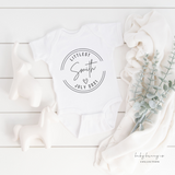Custom birth announcement baby onesie with name