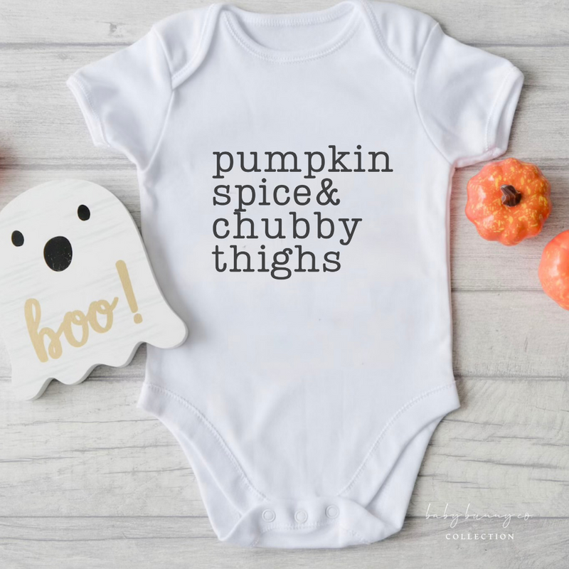 Pumpkin Spice & Chubby Thighs Onesie - Baby Bunny Co.