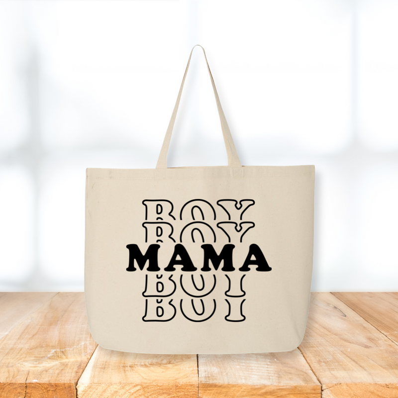 Boy/Girl Mama Canvas Tote - Baby Bunny Co.